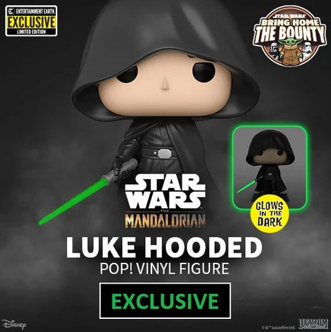 Bounty Collectibles & Toys -Funko Pop! Star Wars The Mandalorian Luke Glow-in-the-Dark (Exclusive) 501